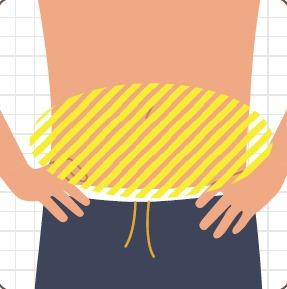 下半腹(一年8次)